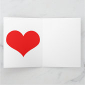赤いハートかわいいバレンタインデーカスタムカラー2021 カード (内部)