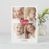 赤いハートかわいいラブフォトバレンタインデー シーズンカード (スタンド正面)