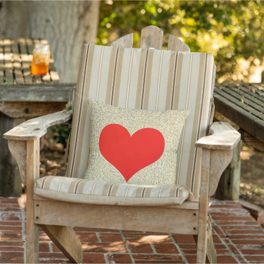 赤いハートかわいい結婚式金ゴールドキラキラ模様 アウトドアクッション (椅子)