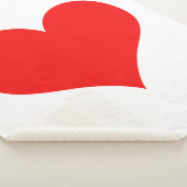 赤いハートかわいい赤ちゃんシャワーカスタムギフトかわいい シェルパブランケット (3/4)