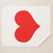 赤いハートかわいい赤ちゃんシャワーカスタムギフトかわいい シェルパブランケット (正面(横))