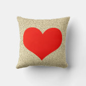 赤いハートがキュートなウェディング ゴールドに輝くクール クッション (裏面)