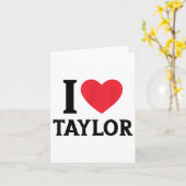 赤いハートが大好きなテイラー ティーンズ ガールズ キッズ 女性 カード (黄色い花)