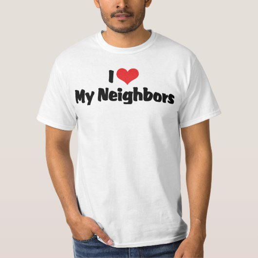 赤いハートが好き　隣人　Ｔシャツ Tシャツ (正面)