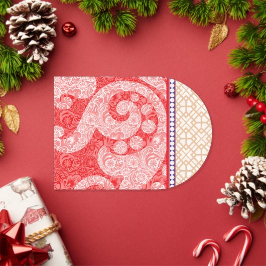 赤いハートが描かれたカード アクリル招待状 (インサイチュ (クリスマス))