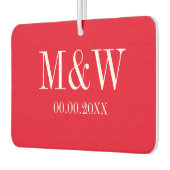 赤いハートたった今結婚しました結婚車の空気清浄機 カーエアーフレッシュナー (左)