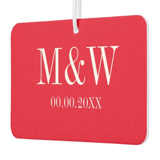 赤いハートたった今結婚しました結婚車の空気清浄機 カーエアーフレッシュナー (左)