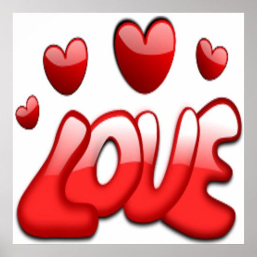 赤いハートで愛してる ポスター (正面)