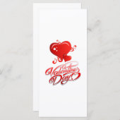 赤いハートとの幸せなバレンタインデー メニュー (正面/裏面)