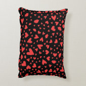 赤いハートとキス アクセントクッション (裏面(縦))
