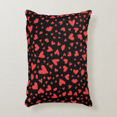 赤いハートとキス アクセントクッション (正面(垂直))