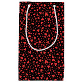 赤いハートとキス スモールペーパーバッグ (正面)