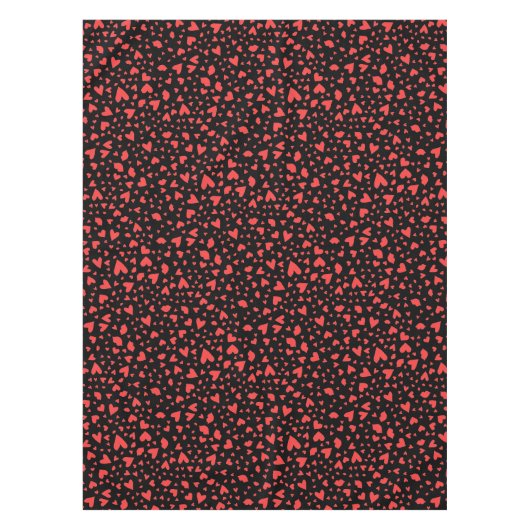 赤いハートとキス テーブルクロス (正面)