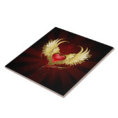 赤いハートとゴールデンウィングス タイル (側面)