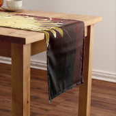 赤いハートとゴールデンウィングス ミディアムテーブルランナー (インサイチュ)