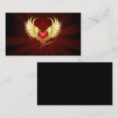 赤いハートとゴールデンウィングス ロイヤリティカード (正面/裏面)