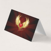 赤いハートとゴールデンウィングス 名刺 (裏面)