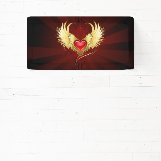 赤いハートとゴールデンウィングス 横断幕 (インサイチュ)