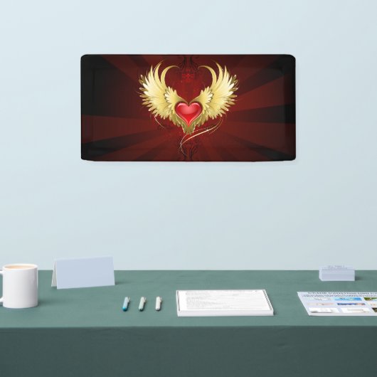 赤いハートとゴールデンウィングス 横断幕 (トレードショー)