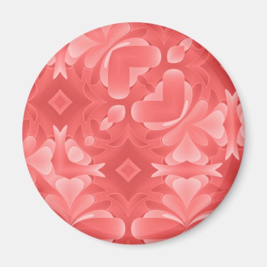 赤いハートとダイヤモンド マグネット (正面)