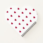 赤いハートとテキスト ノートブック (裏面)