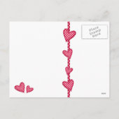 赤いハートとドットはがき シーズンポストカード (裏面)