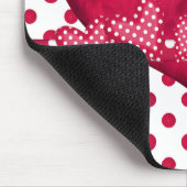 赤いハートとドットマウスパッド マウスパッド (コーナー)