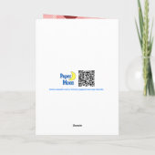 赤いハートとピンクの格子模様 カード (裏面)