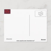 赤いハートとブルーレースポストカード ポストカード (裏面)