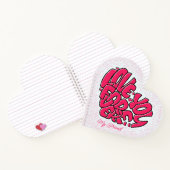 赤いハートと単語ラブユーフォーエバーネスタントバレンタイン ノートブック (内部)