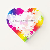 赤いハートと単語ラブユーフォーエバーネスタントバレンタイン ノートブック (裏面)