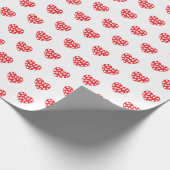 赤いハートと小ハート ラッピングペーパー (角)