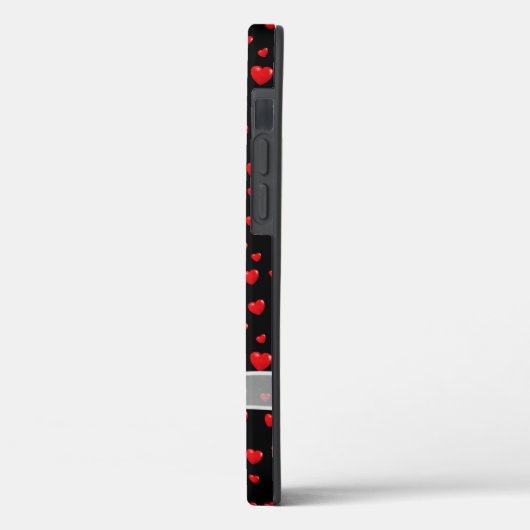 赤いハートと弓の黒 Case-Mate iPhoneケース (裏面 / 左)