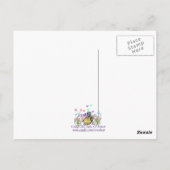 赤いハートと白黒星 ポストカード (裏面)