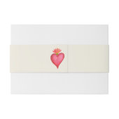 赤いハートと花メキシ結婚カン 招待状ベリーバンド (裏面例)