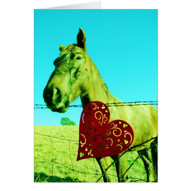 赤いハートと馬 (正面)