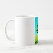 赤いハートと馬 コーヒーマグカップ (左)