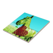 赤いハートと馬 タイル (側面)