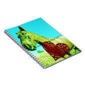 赤いハートと馬 ノートブック (右側)