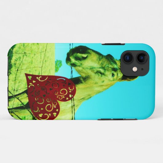 赤いハートと馬 Case-Mate iPhoneケース (裏面(横))