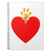 赤いハートと黄金 ノートブック (正面)