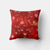 赤いハートと《写真》ぼけ味 クッション (裏面)