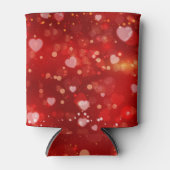 赤いハートと《写真》ぼけ味 缶クーラー (正面)