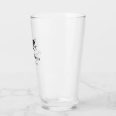 赤いハートとBBQツールカップル結婚ズ タンブラーグラス (左)