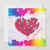 赤いハートに「永遠に愛してる」バレンタイン シーズンカード (正面)