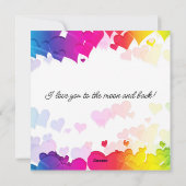 赤いハートに「永遠に愛してる」バレンタイン シーズンカード (裏面)