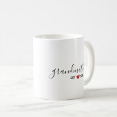 赤いハートのおばあちゃんがイヤーコーヒーマグを創設 コーヒーマグカップ (正面右)