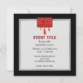 赤いハートのカセット 招待状 (裏面)