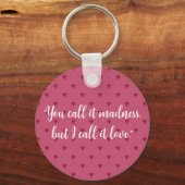 赤いハートのキーチェーン キーホルダー (正面)