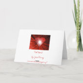 赤いハートのグリーティングカード カード (裏面)